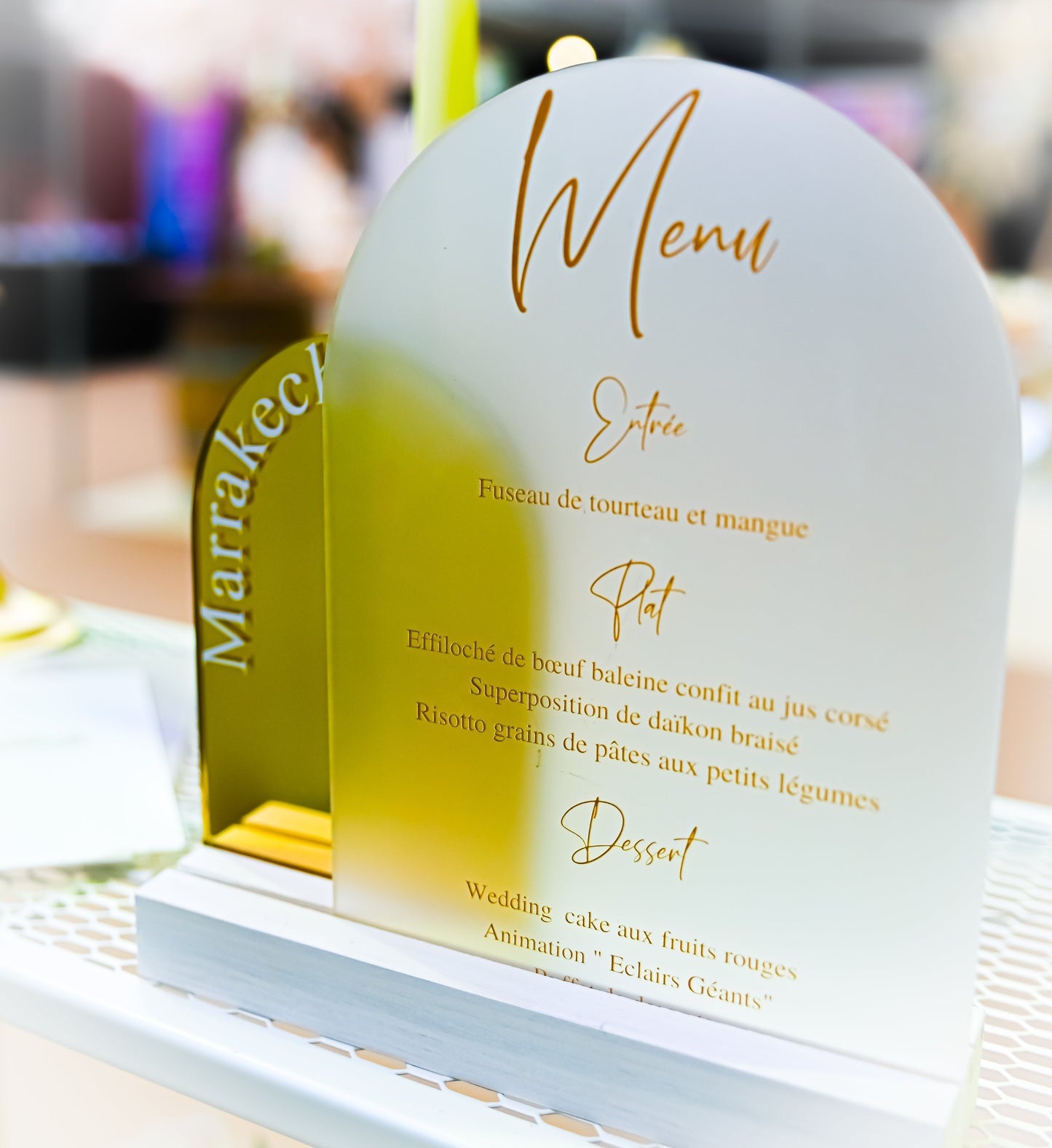 Menu et Noms de table combinés Premium