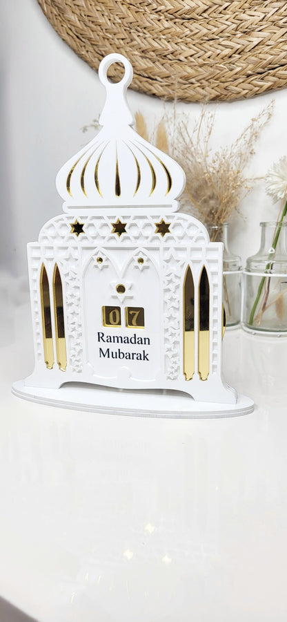 Calendrier du Ramadan forme mosquée