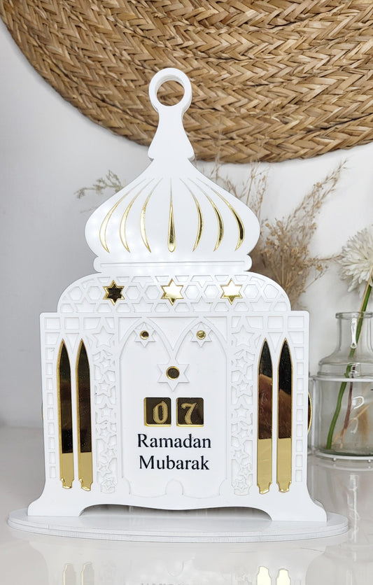 Calendrier du Ramadan forme mosquée