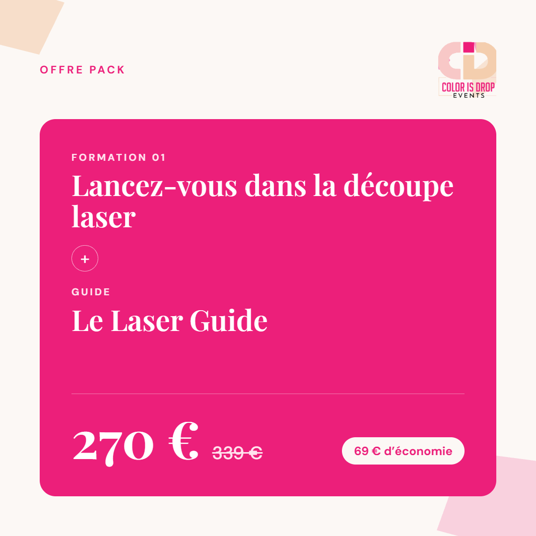 OFFRE | Formation 1 " Lancez-vous dans la découpe laser " + Laser Guide