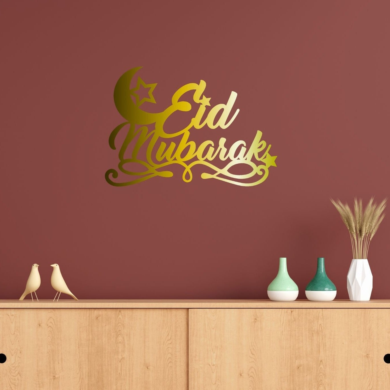 Lettrage 3D "Eid Mubarak"