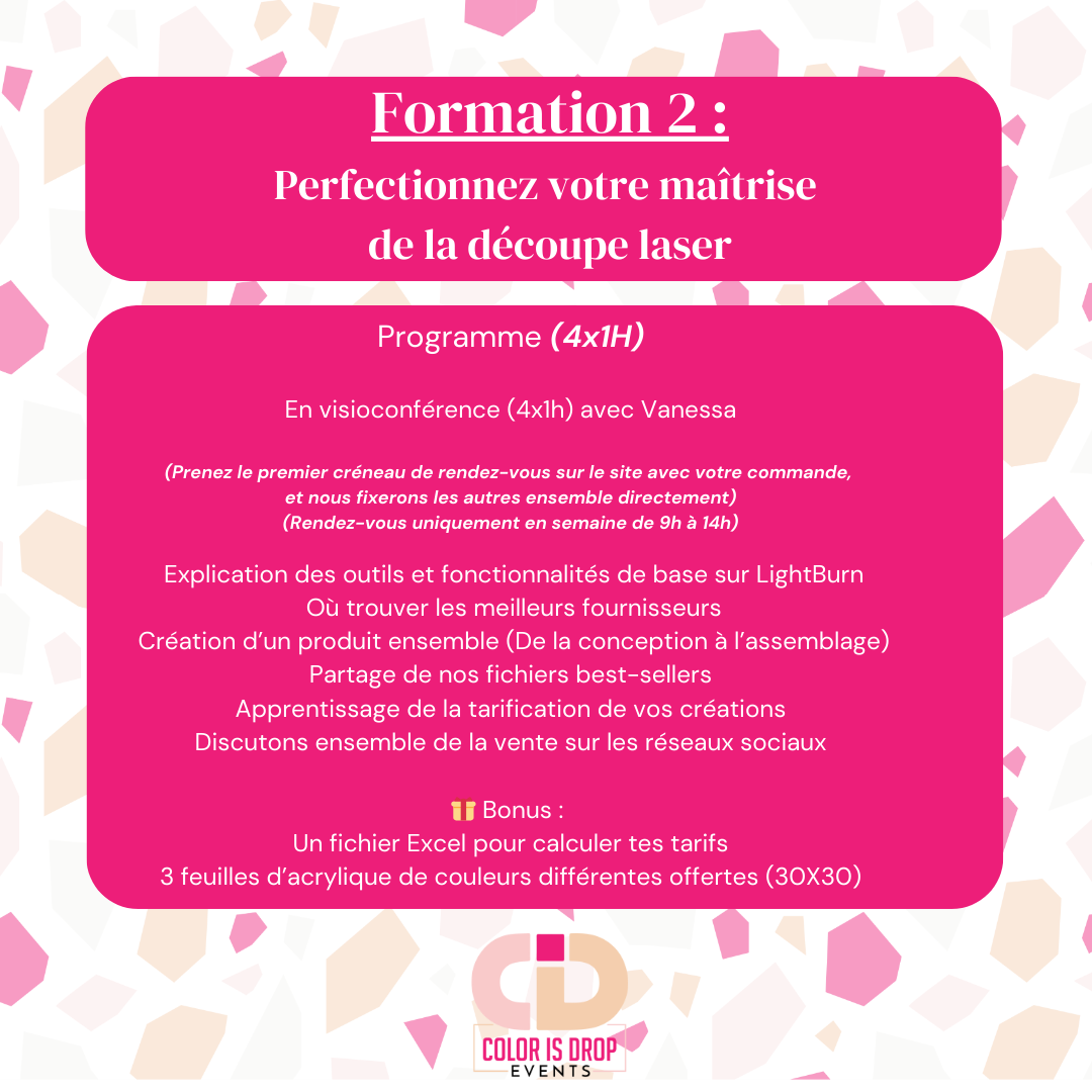 OFFRE | Formation 2 : Perfectionnez votre maîtrise de la découpe laser + Laser Guide