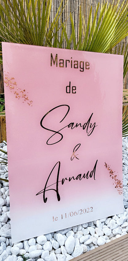 Panneau d'accueil dégradé