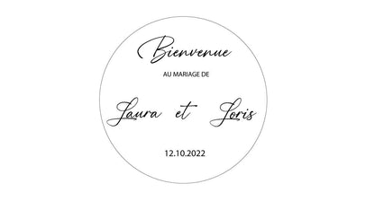 Panneau d'accueil circulaire