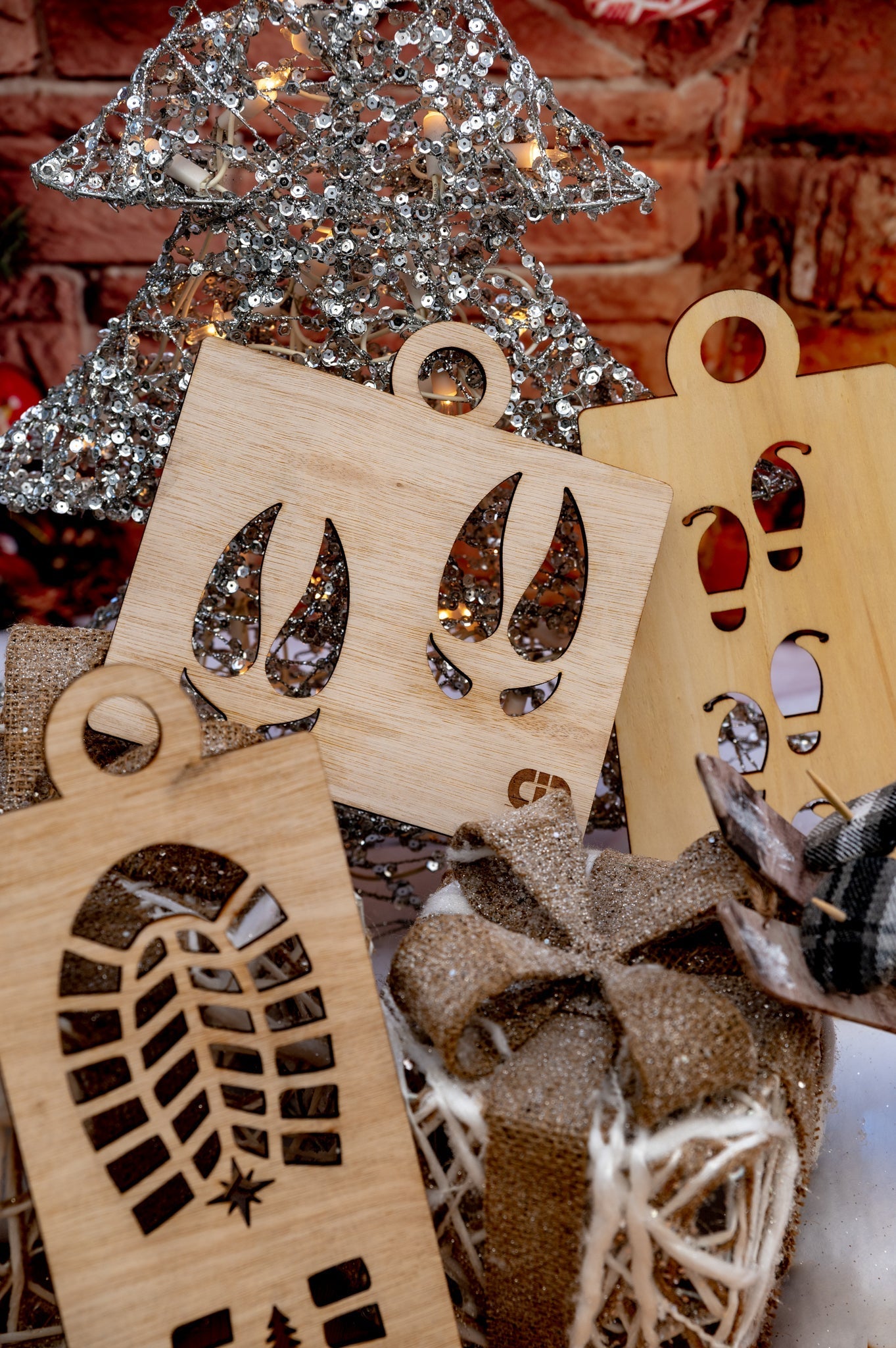 Empreinte de pas du Père Noël (vendue par 2)