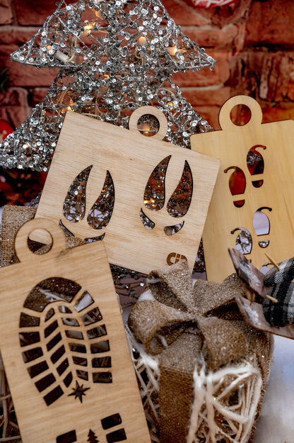 Empreinte de pas du Père Noël (vendue par 2)