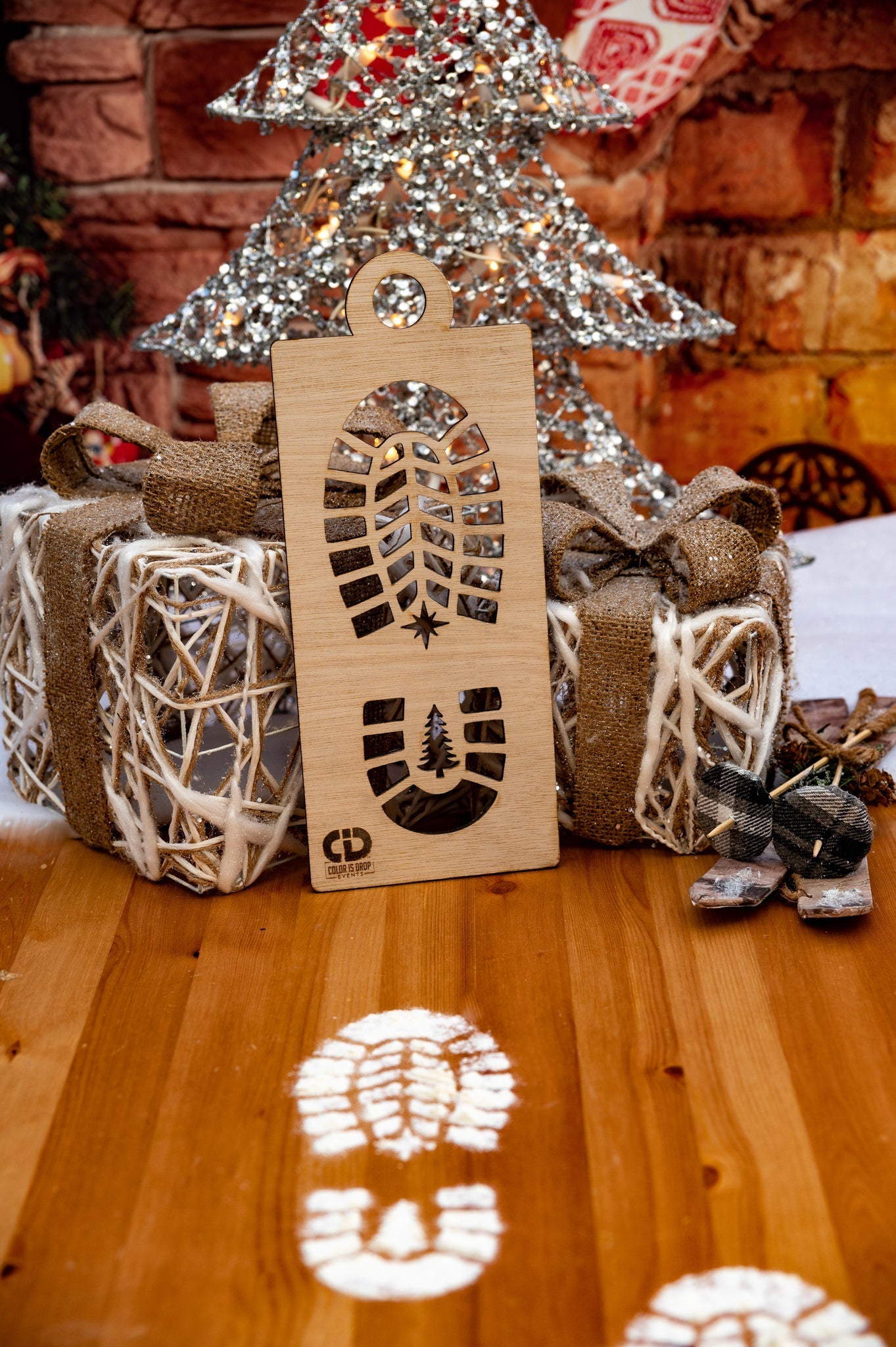 Empreinte de pas du Père Noël (vendue par 2)