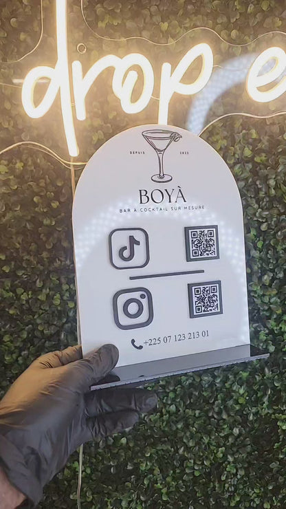 Plaque Médias Sociaux Classique