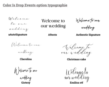 Panneau de table de Mariage
