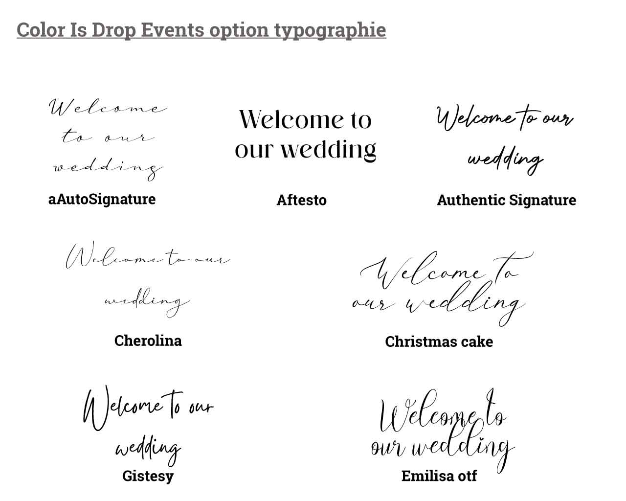 Panneau de table de Mariage