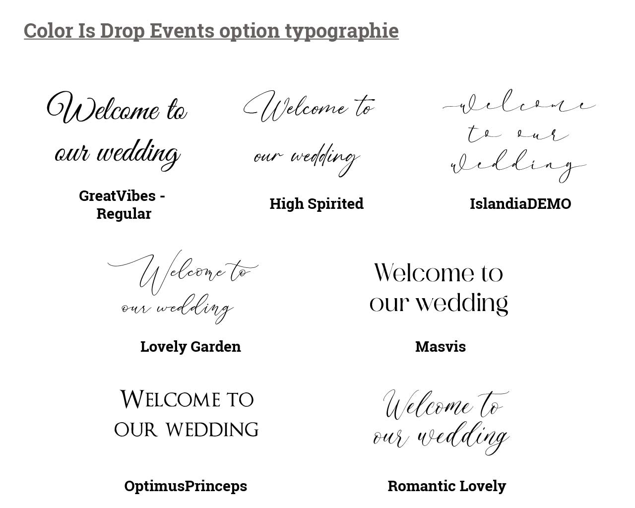 Panneau de table de Mariage
