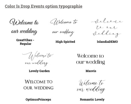 Panneau de table de Mariage