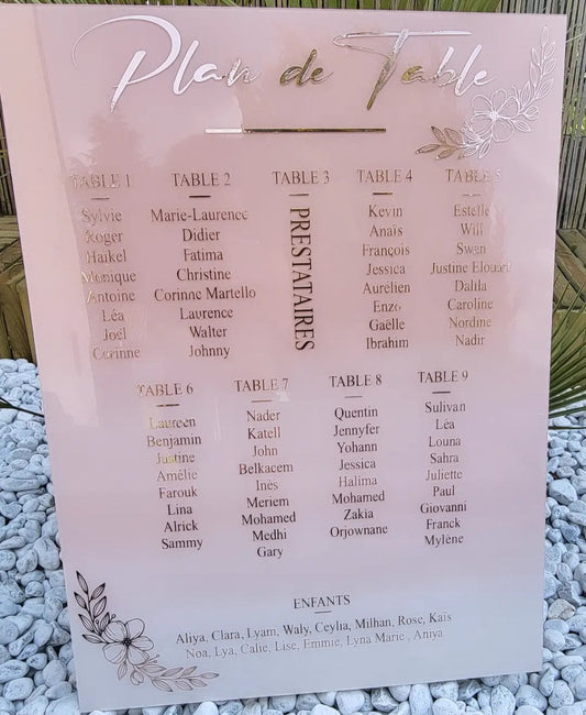 Plan de Table Floral