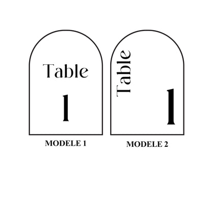 Numéro de Table en bois effet cannage