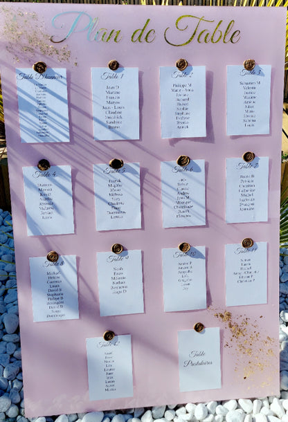 Plan de Table style papeterie