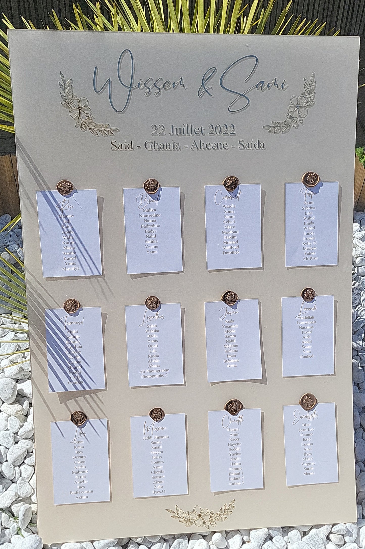 Plan de Table style papeterie